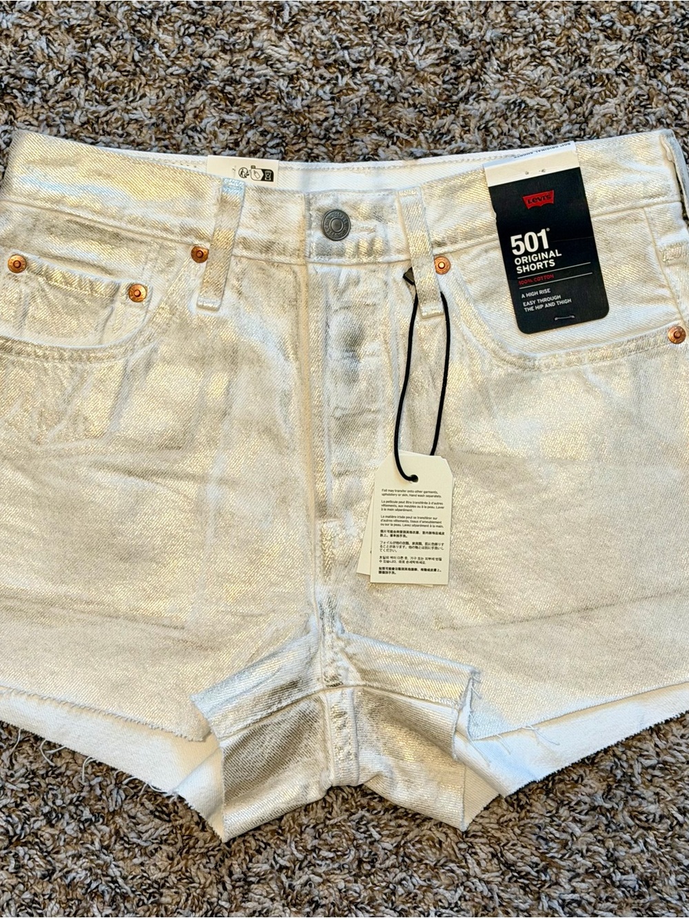 Levi's 501 Metallic Gold Women's Jean Shorts